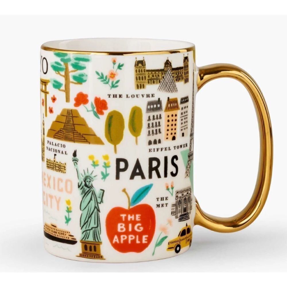 Rifle Paper Co. Porcelain Mug Bon
Voyage / Néw In Box